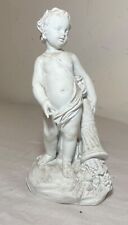 antique Victorian parian ware porcelain nude cherub statue sculpture figurine picture