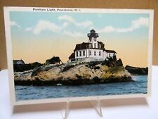 Pomham Rocks Lighthouse Providence RI Postcard 1915 picture