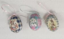 Ashland Brand Vintage Style Easter Egg Ornaments - Set of 3 picture