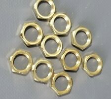 LOT OF 10 BRASS PLATED HEX LOCK NUT 1/8 IPS 3/8'' Pipe Size Lamp Making & Repair picture