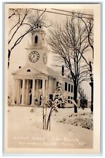 c1910's Congregational Church Bell Tower Kennebunkport ME RPPC Photo Postcard picture