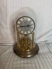 Vintage Kern West Germany Mini Anniversary Glass Dome Mantle Clock 12