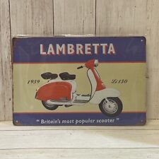Lambretta Metal Sign Tin Sign 1959 Li 150 Britains Most Popular Scooter 🏍 picture