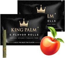 King Palm | Mini Size | Peach Tree | Prerolled Palm Leafs | 5 per Pack, 2 Packs picture