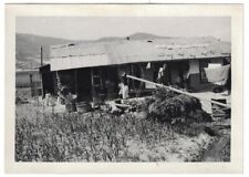 1950'S KOREAN WAR U.S. SOLDIERS PERSONAL PHOTO TIN ROOF HOUSE CLOTHES ON LINE picture