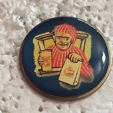 VTG Wendys Daves Late Night Logo Employee Enamel Hat Lapel Pin Fast Food Drive picture