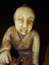 WARNING EROTIC Very Detailed Antique Japanese Erotic Netsuke Man Figurine picture