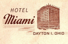 1930s HOTEL MIAMI DAYTON OHIO ALBERT PICK STATIONARY ENVELOPE Z761 picture