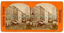 Philadelphia PA - CHESTNUT STREET FROM 4TH STREET - c1870s Stereoview picture