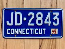 1972 Connecticut License Plate picture