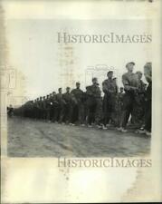 1957 Press Photo Young Tunisian men march during Independence Day celebration picture