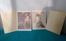 Vintage Bessie Pease Gutmann artist Set of 2 Blank Greeting Cards Children picture