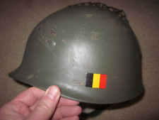 Rare original Cold War era Belgian Army M71 paratrooper airborne helmet NOS  picture