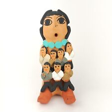 Pueblo Storyteller Native American Pottery Figure w 7 Children Signed GB 7