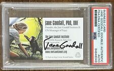 Chimp Expert Jane Goodall Autographed Business Card Signed 2x PSA DNA Certified picture