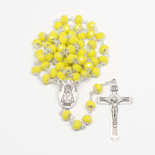 Virgen de la Caridad del Cobre Yellow Rosary with Jerusalem cross ROSJCRYCEM-YLW picture