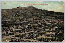 Birds Eye View Trinidad Colorado Posted 1913 Aerial View Town Postcard picture