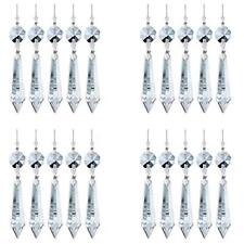 H&D HYALINE & DORA 25pcs 55mm Crystal Replacement Clear Chandelier Icicle  picture