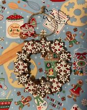 Gingerbread Snowflake Wreath Ornament 4.5