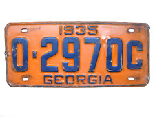 GEORGIA LICENSE PLATE  1935  0.2970C  SEE PLATE FOR CONDITION picture