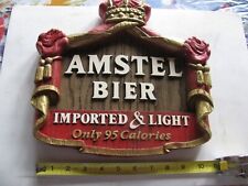 1981  AMSTEL BIER  BEER  IMPORTED & LIGHT 95 CALORIES  SIGN LOWEST PRICE ON EBAY picture