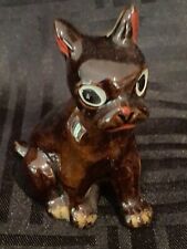 Vintage Redware Boxer Dog Figurine 3
