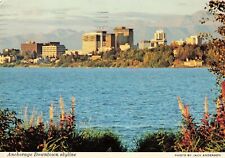Anchorage AK Alaska, Downtown City Skyline, Vintage Postcard picture