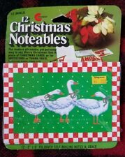 Vtg 1983 Christmas Noteables by Conimar - Christmas Geese - 12/pk  picture