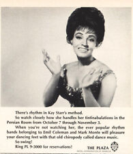 1964 Plaza Hotel: Kay Starr Persian Room Vintage Print Ad picture