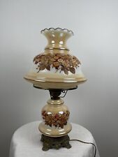Vintage Mid Century L & L WMC Hurricane Parlor Lamp 3 Way Switch Hand Painted picture