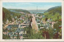 McGregor Iowa~Birds Eye View Of City~PM 1953~Vintage Postcard picture