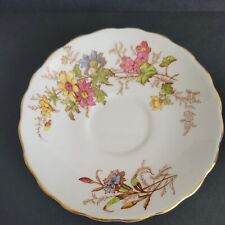 Vintage Rosina Hand Painted Saucer 4867 Trimmed In Gold Gilt Floral picture