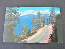 Roadside Scene at Beautiful Lake Tahoe, California - 1961 Postmarked Postcard. picture