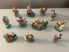 Cottontail Lane Easter Village Figurine Bunny Set Of 11 picture