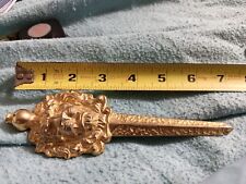 Lion head antique czech letter opener-brass. picture