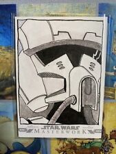 2023 Topps Star Wars Masterwork Stormtrooper Sketch Card Artist Dub Signed 1/1 picture