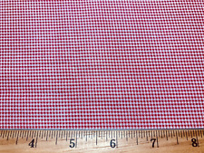 Vintage Cotton Fabric 1940s SWEET Red &White TINY Check Gingham 35w 1/2yd picture