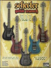 Schecter Guitar Research Omen Extreme Series guitars advertisement ad print picture