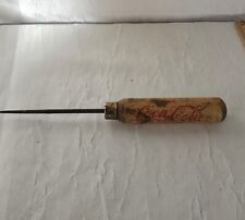 Coca-Cola 1940s Wood Handle Ice Pick Drink Coca-Cola Delicious and Refreshing picture