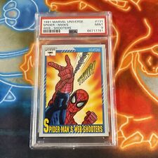 🔥1991 Impel Marvel Universe Spider-Man's Web-Shooters #131 PSA 9 MINT🔥 picture