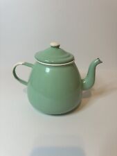 Emilia Olkusz MCM 1907 Mint Green Vintage Enamel Teapot Collectors Item picture