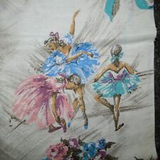 9 Yards of NOS Vintage 1950's Ballet Dancer Fabric Cotton 42
