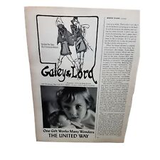 1968 United Way Gift Works Wonders Original Vintage Print Ad picture