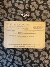 Rare EF HUDSON BOOKSELLERS CARD 1951 Ephemera picture