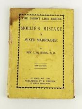 VTG Antique 1903 Short Line Series Mollie's Mistake or Mixed Marriages Book picture