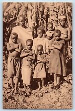 Rwanda Postcard Christmas Missionary Africa Pygmies c1910's Antique picture