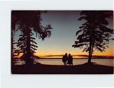 Postcard Twilight Scene with a Couple Sitting Together Canada picture