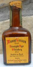 Mount Vernon Miniature straight Rye whiskey bottle EMPTY picture