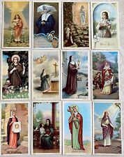 LOT of 12 Antique Saints~St. Agnes,Elizabeth,Bernadette,Veronica,Rosalie picture
