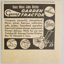 1948 Print Ad George Compact Garden Tractors Memphis,Tennessee picture